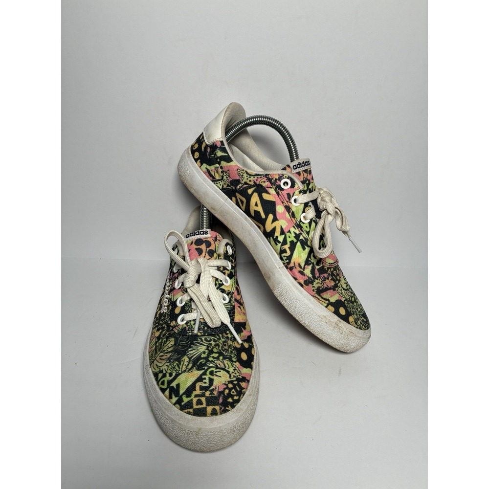 adidas Women's Sneakers US 8 1-2 Floral Print Canvas Low Top Casual Skate Shoes